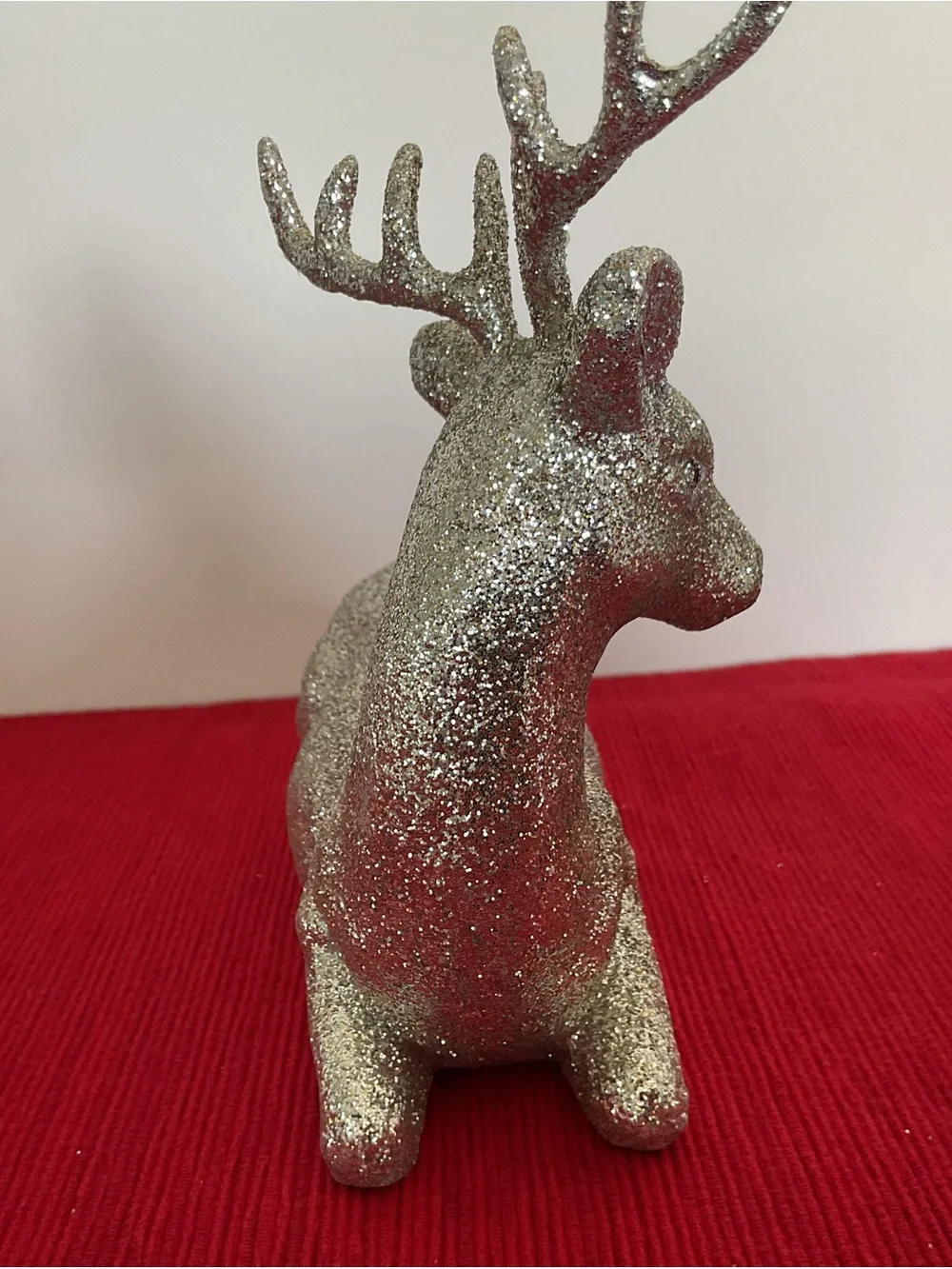 Silver Glitter Reindeers, Set of 2  - Christmas Holiday Décor